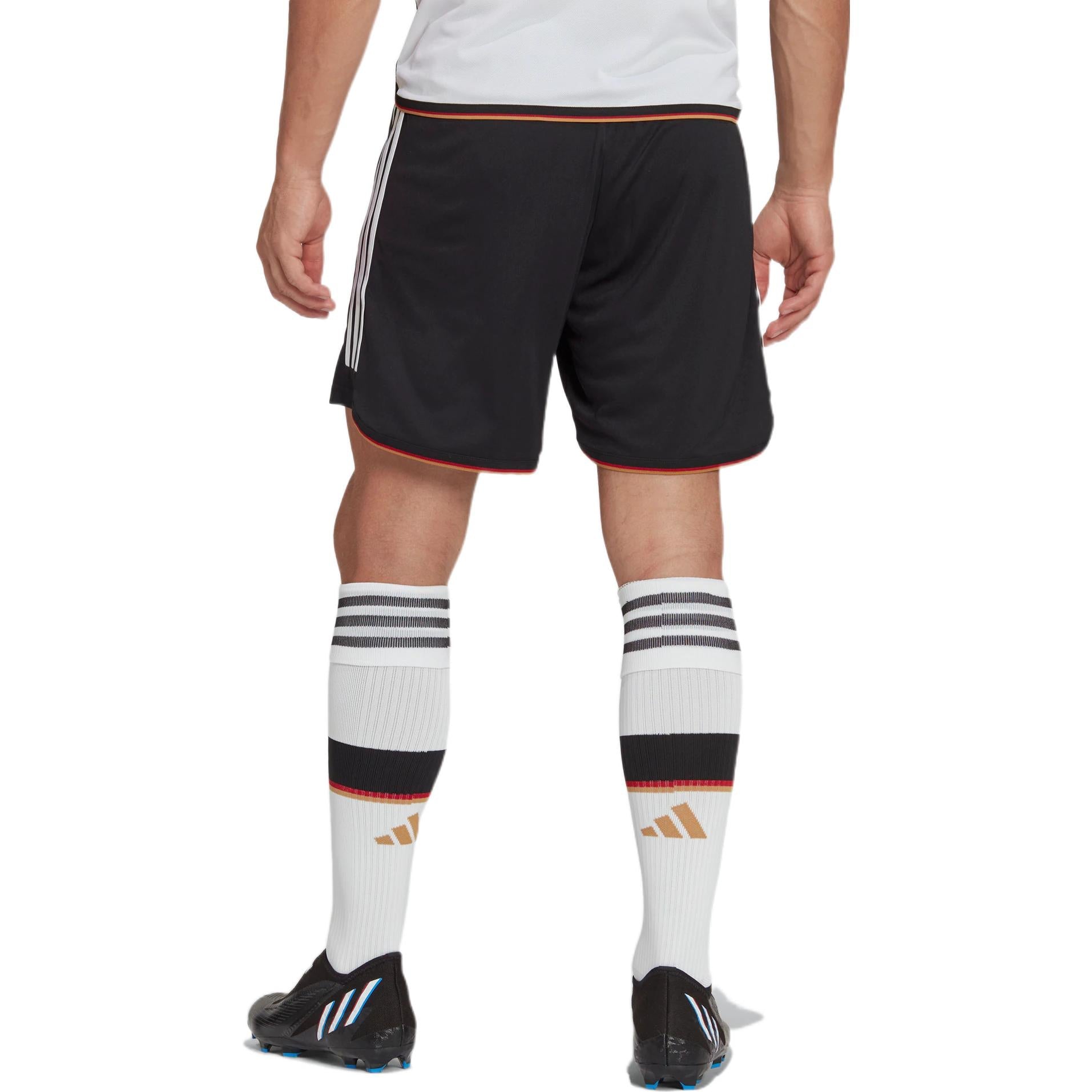 (WMNS) adidas Germany 22 Home Shorts Asia Sizing 'Black White' HJ9605