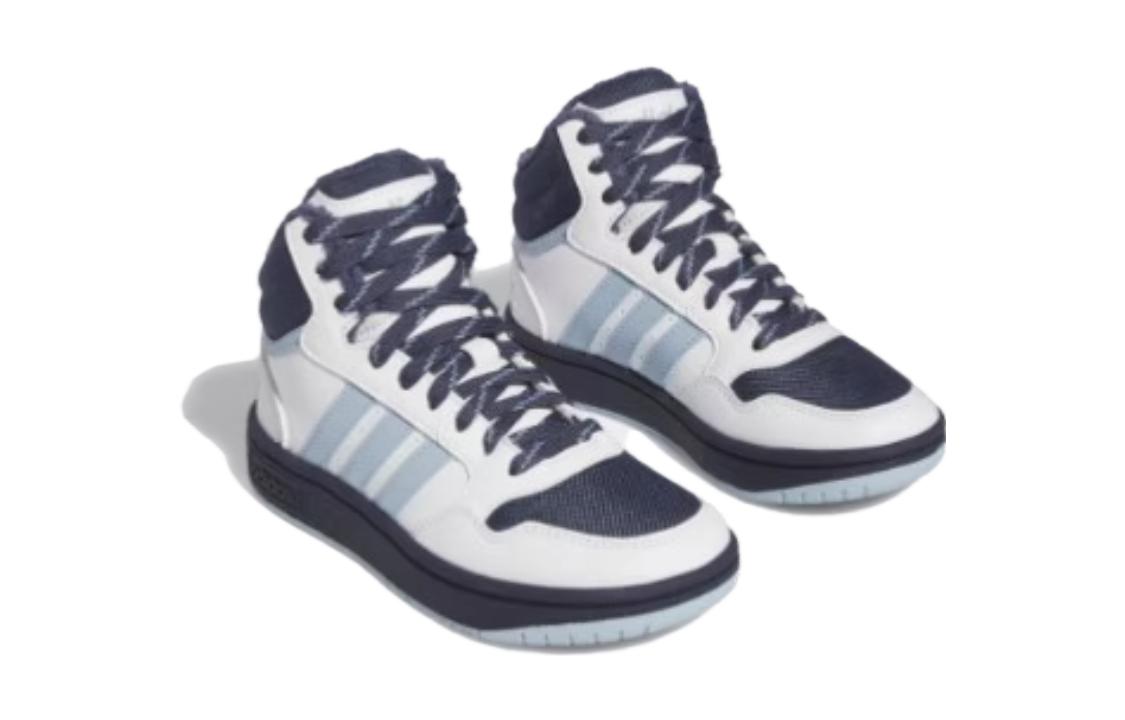 (GS) adidas Hoops Mid 3.0 'White Navy Wonder Blue' IF7737