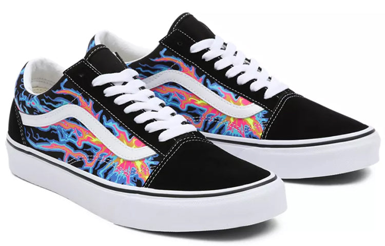 Vans Electric Flame Old Skool 'Black White Blue' VN0A5KRFB03