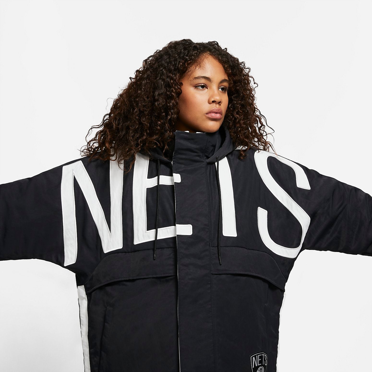 (WMNS) Nike x Ambush NBA Collection Nets Jacket Asia Sizing 'Black' DB9567-010