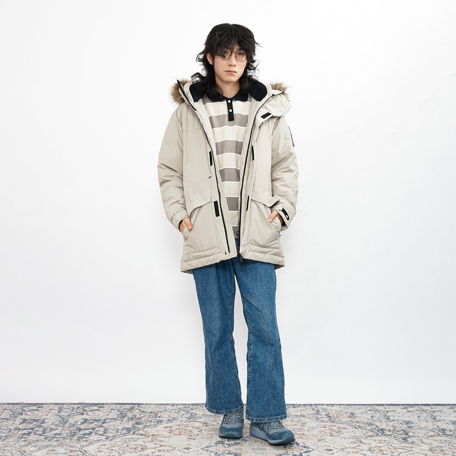 New Balance Warm Hooded Down Jacket Asia Sizing 'White' 5PB42201-DB