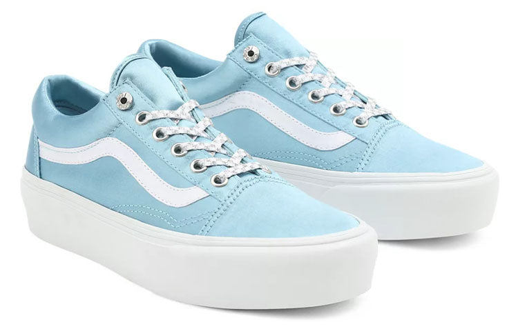 Vans Unisex Sparkle Check Old Skool Platform Sneakers Blue VN0A5KRGA44