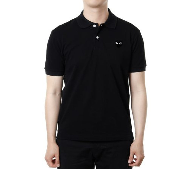 COMME des GARCONS PLAY Polo Black Emblem 'Black' AZ-T066-051-1