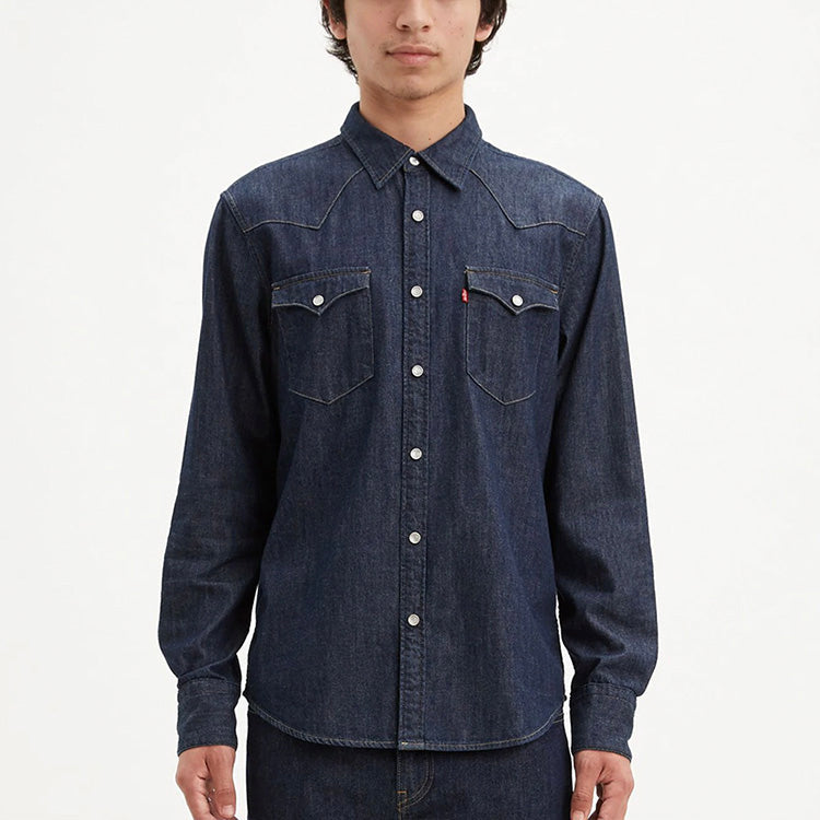 Men's Levis Lapel Denim Blue Shirt 85744-0000