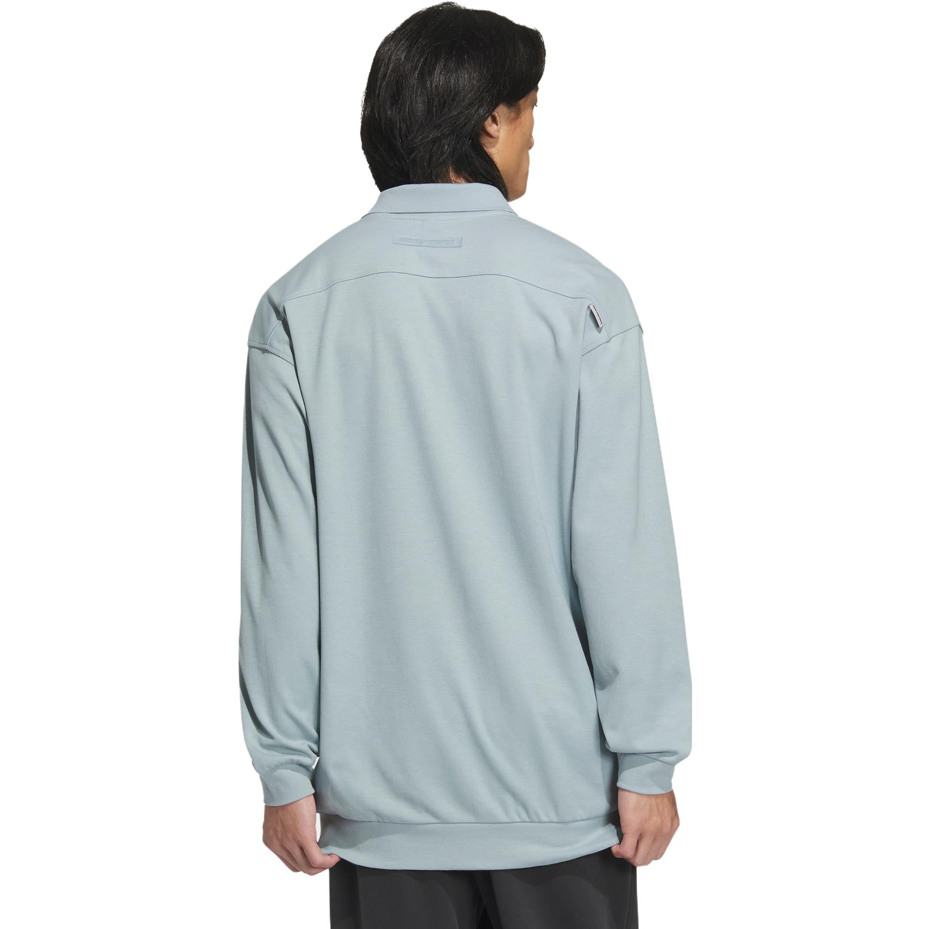 adidas Verbiage Long Sleeve Polo Shirts 'Teal' IK3509