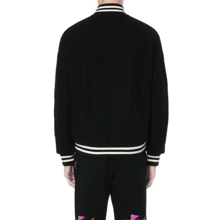 Off-White SS21 Alphabet Printing Long Sleeves Jacket Black OMEA267R21FAB0011001