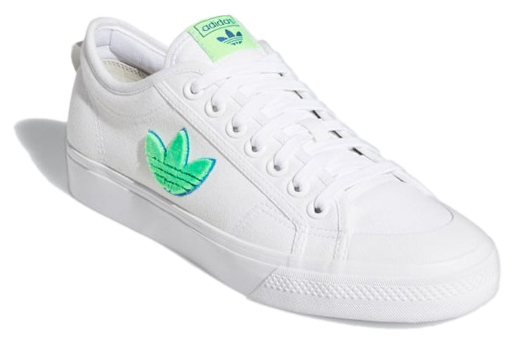 adidas Nizza Trefoil 'White Signal Green' FX8354
