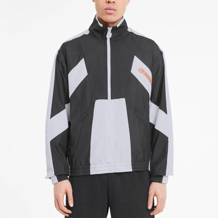 PUMA x The Hundreds Track Jacket 'Black White Orange' 596747-01