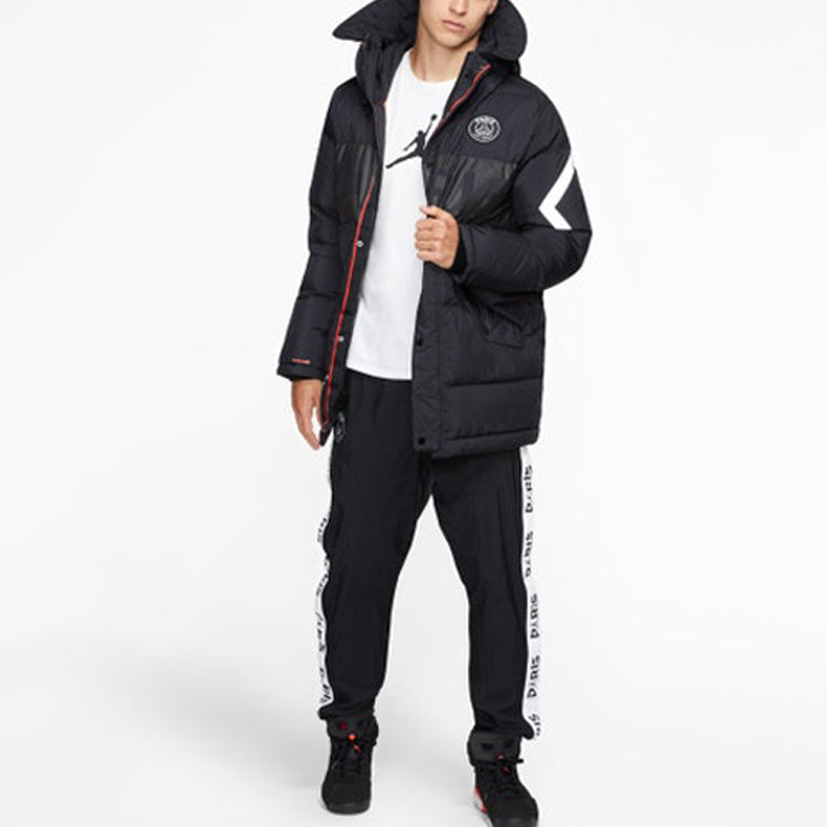 Air Jordan x Paris Saint-Germain Down Parka Jacket 'Black' BQ8371-010
