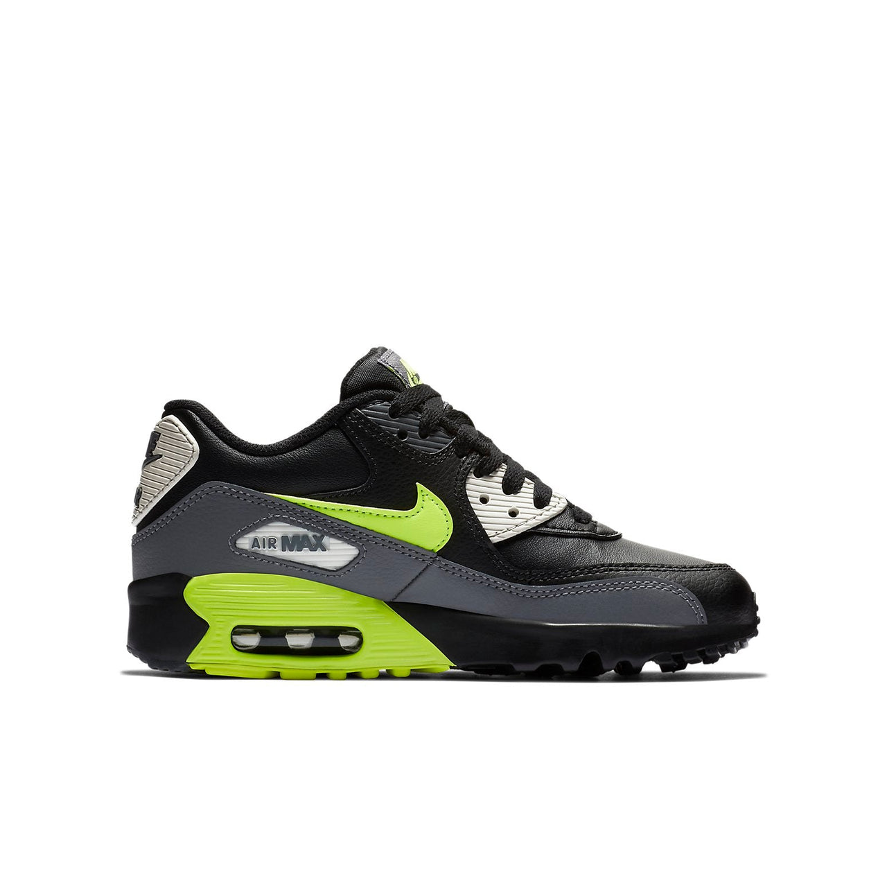 (GS) Nike Air Max 90 LTR 'Dark Grey Volt' 833412-023
