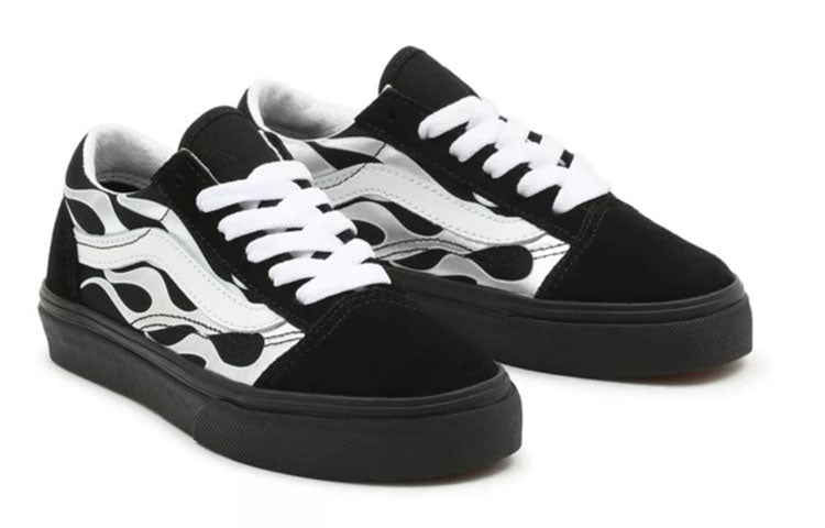 Vans Youth Metallic Flame Old Skool 'Black White' VN0A4VHV7US