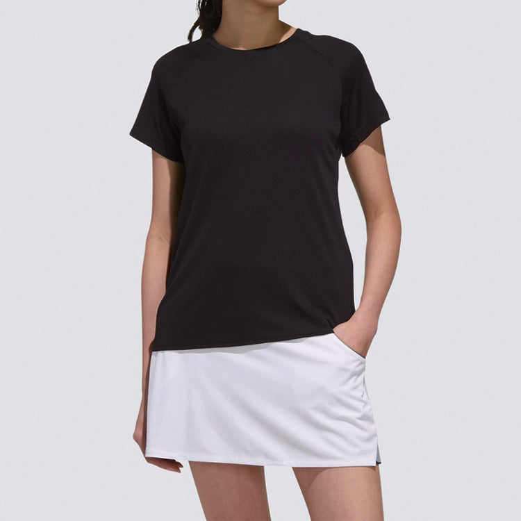 (WMNS) adidas CLMCH TEE Tennis Sports Short Sleeve Black DQ2947