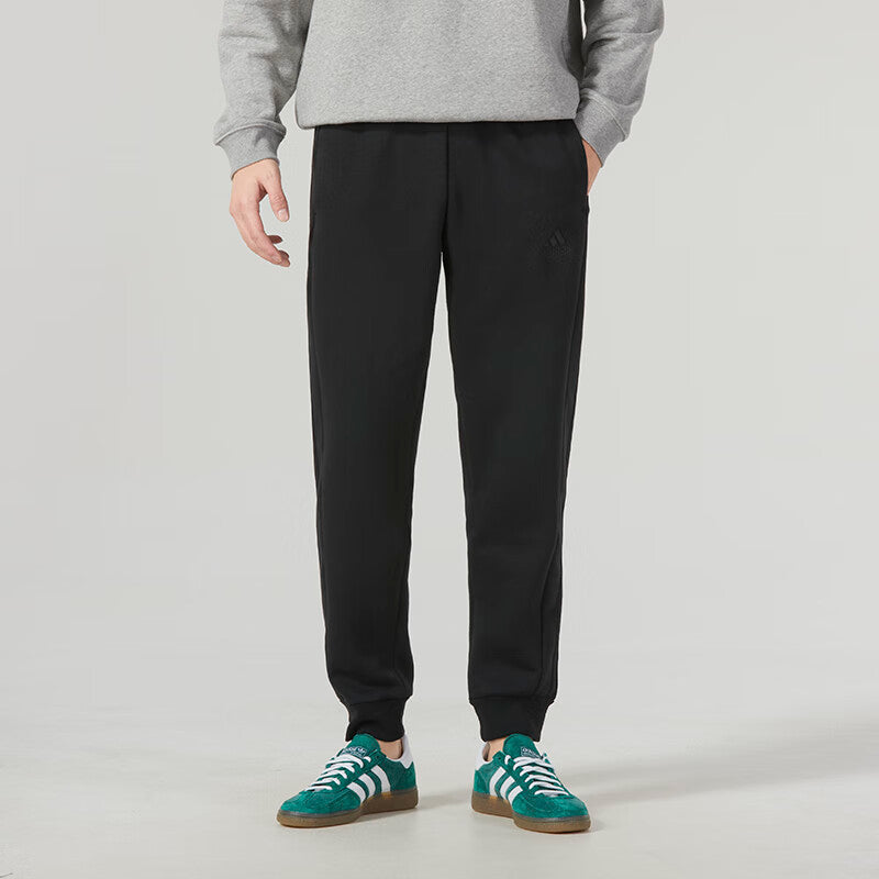 adidas Essentials Fleece 3-Stripes Tapered Cuff Pants Asia Sizing 'Black' IJ8885