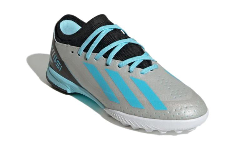 (GS) adidas X Crazyfast Messi.3 TF 'Silver Metallic Blue Black' IE4073