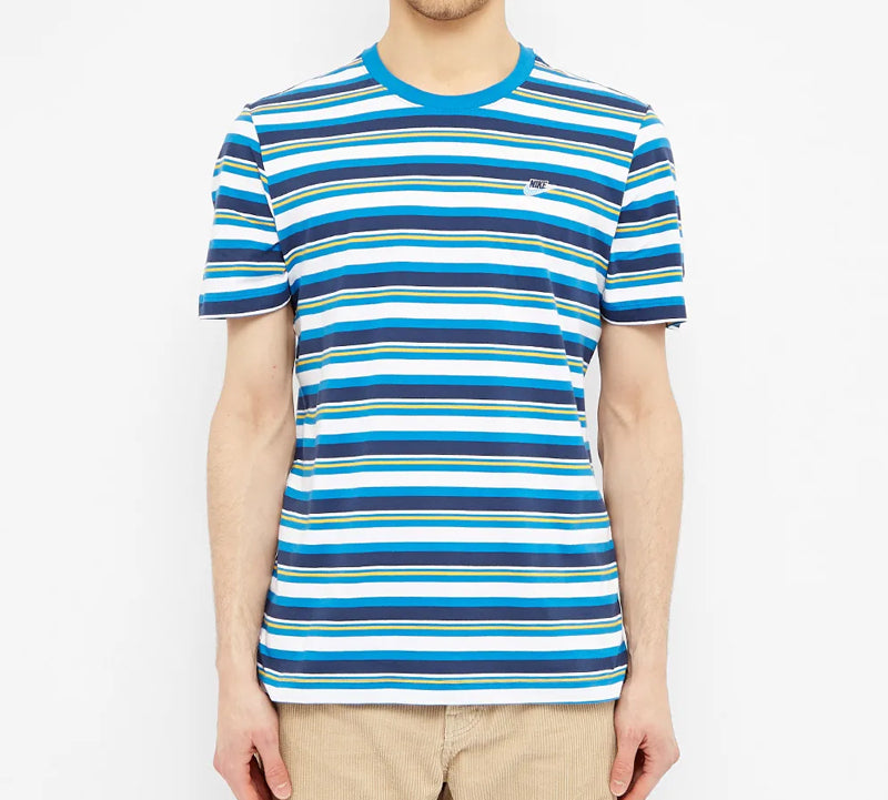 Nike Blue Stripe Design Casual Short Sleeve Blue CK2702-484