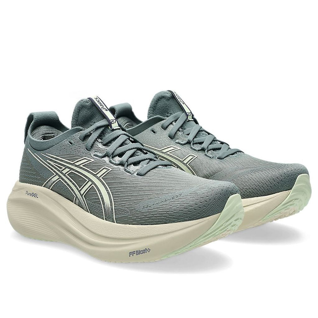 (WMNS) Asics Gel-Nimbus 27 Wide 'Monument Blue Whisper Green' 1012B752-402