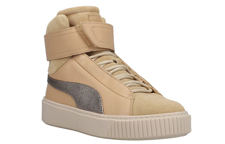 (WMNS) PUMA Basket Platform Mid Premium 'Tan' 364952-01