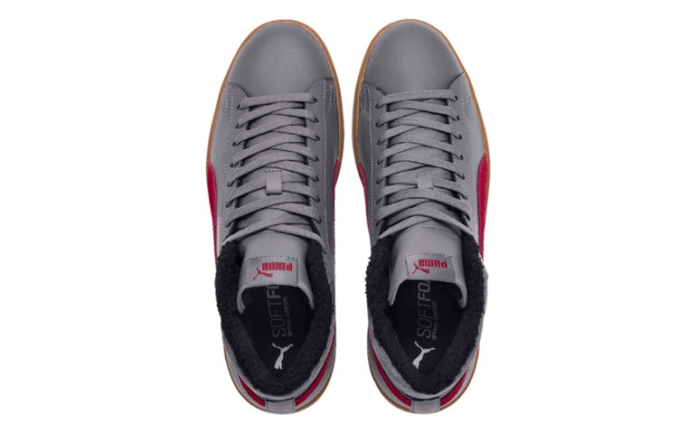 PUMA Smash v2 Mid Winterized 'Grey Red' 367338-04