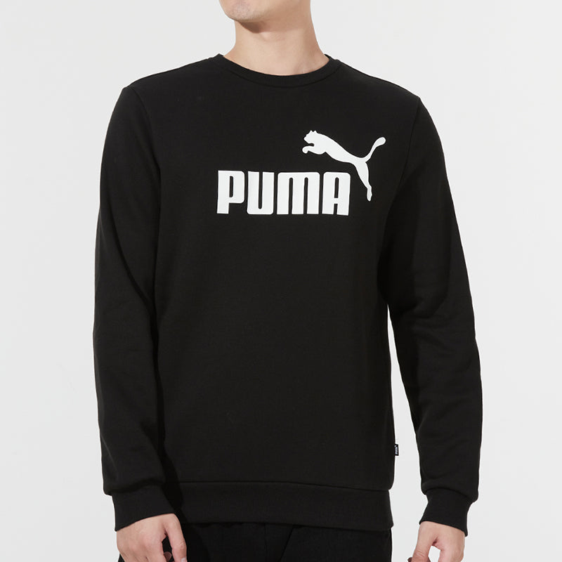 PUMA Casual Sports Fleece Lined Round Neck Knit Black 846376-01