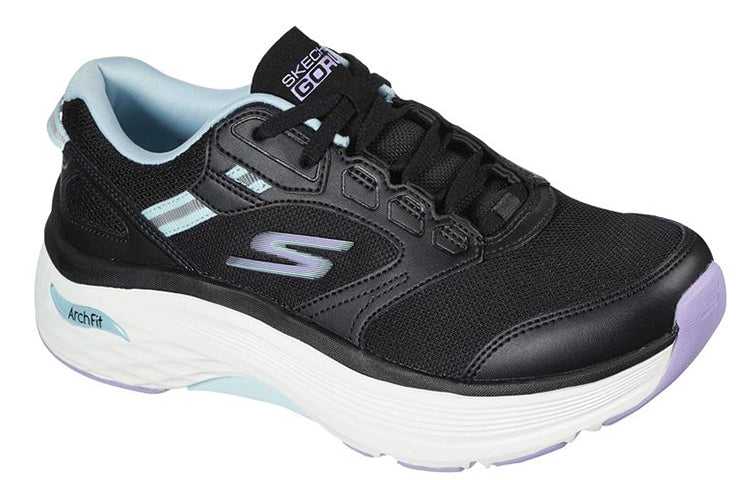 (WMNS) Skechers Max Cushioning Arch Fit Low-Top Running Shoes Black 128301-BKAQ