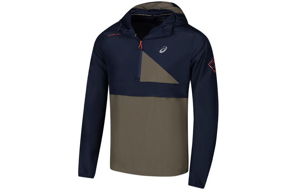 ASICS Fujitrail Anorak Jacket 'Dark Navy Green' 2011C382-400