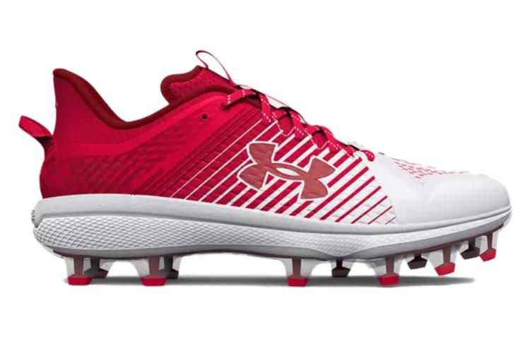 Under Armour Yard Low MT TPU Baseball Cleats 'White Red' 3025591600