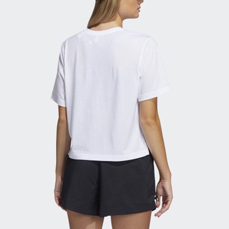 (WMNS) adidas Egle Gfx Tr Tee Pattern Printing Round Neck Short Sleeve White T-Shirt GN9145