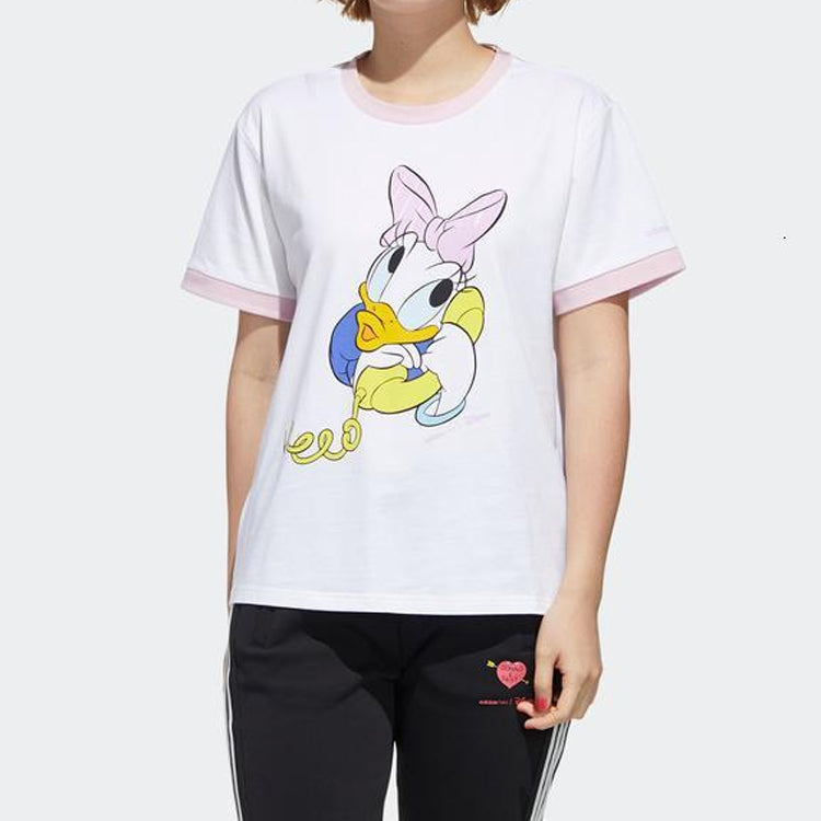(WMNS) adidas neo Dsny Cp Tee Disney Donald Duck Sports Short Sleeve White GJ5623