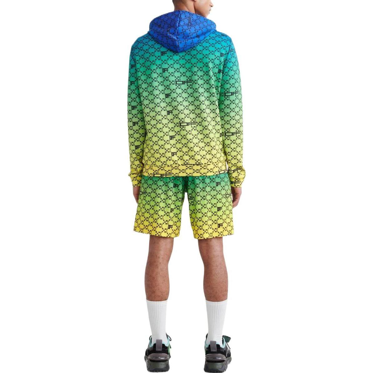 Men's Off-White SS22 Logo Full Print Gradient Loose Fit Pullover Gradient OMVE011S22FAB0018410