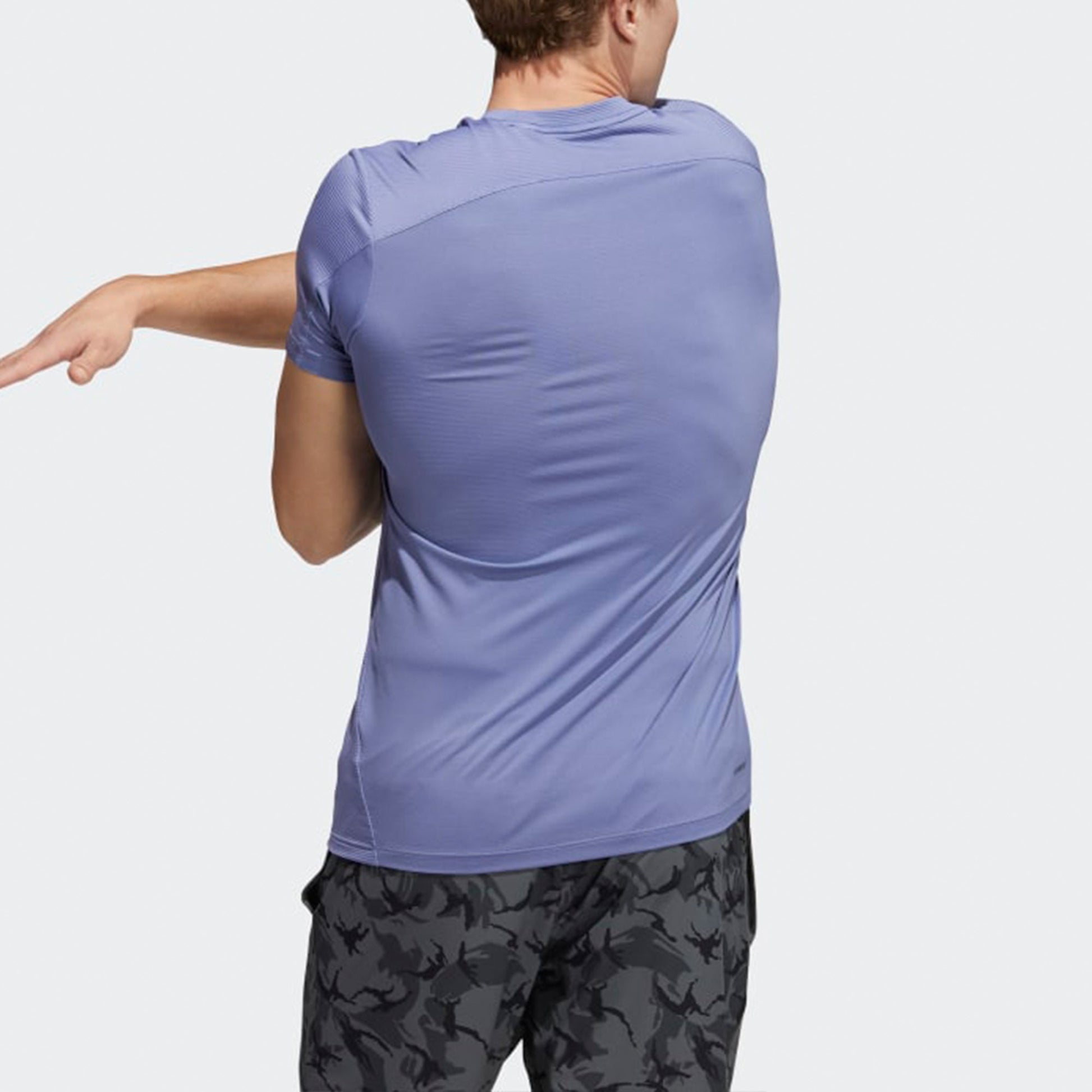 adidas Primeblue Aeroready Sports Training Quick-dry Short Sleeve Men's Purple H16878