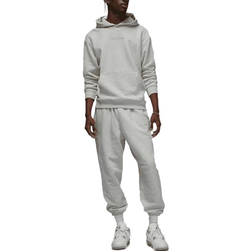 Air Jordan Alphabet Hooded Pullover Long Sleeves Hoodie Men's Grey FJ1966-050