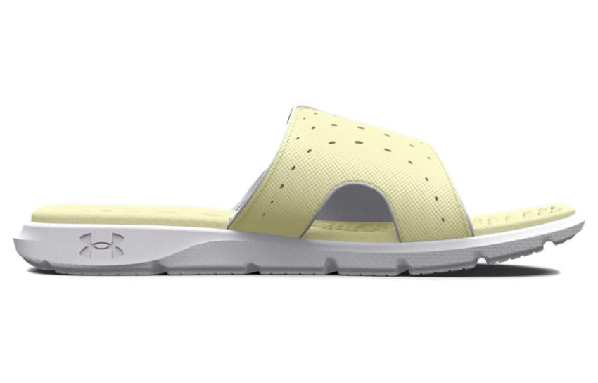 (WMNS) Under Armour Ignite Pro Slide 'Lemon Ice' 3026027-302