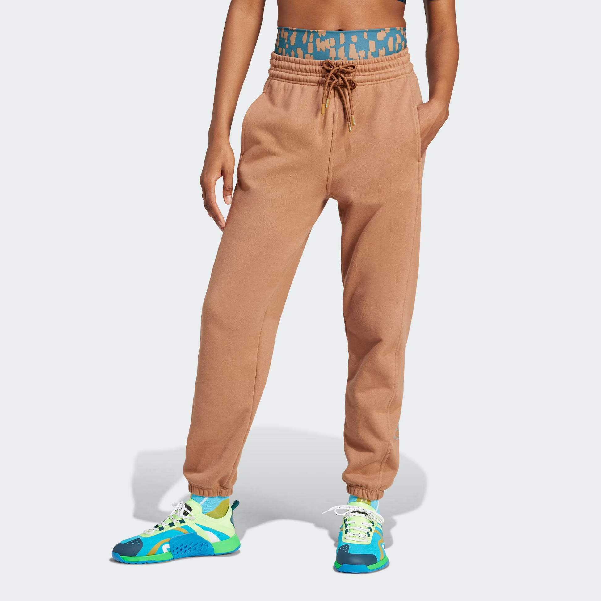 (WMNS) adidas by Stella McCartney Regular Sweat Pants Asia Sizing 'Brown' IU0875