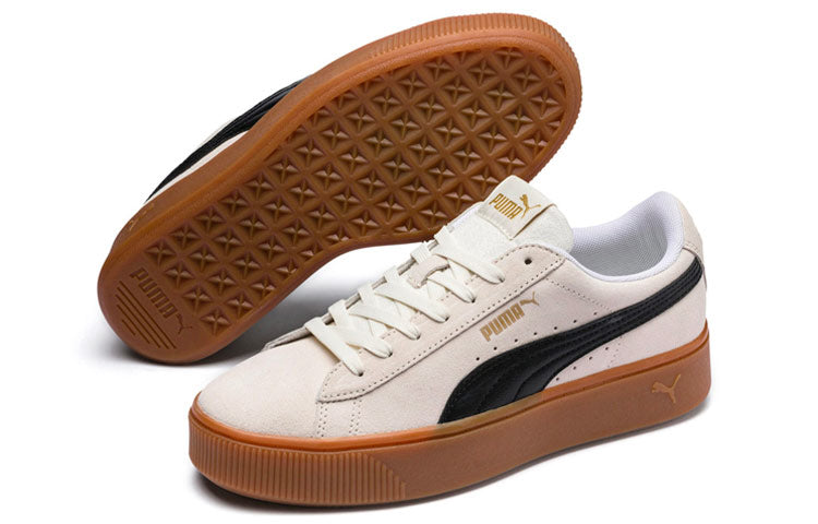 (WMNS) PUMA Vikky Stacked Retro Casual Skateboarding Shoes White 369144-04