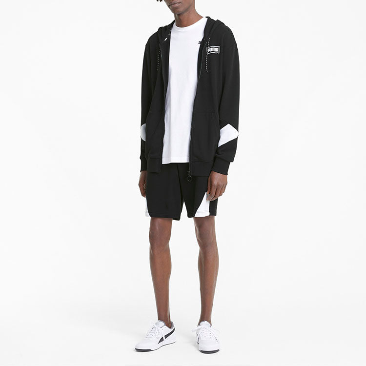 PUMA Rebel Full-Zip Hoodie 'Black White' 588859-01