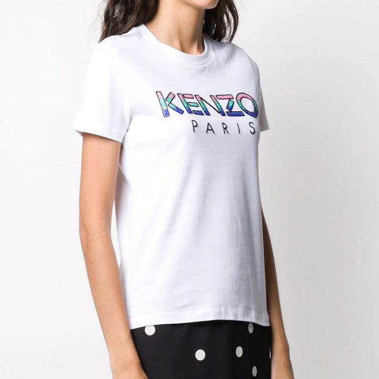 KENZO Multicolor Alphabet Logo Short Sleeve White FA5-2TS821-936-01