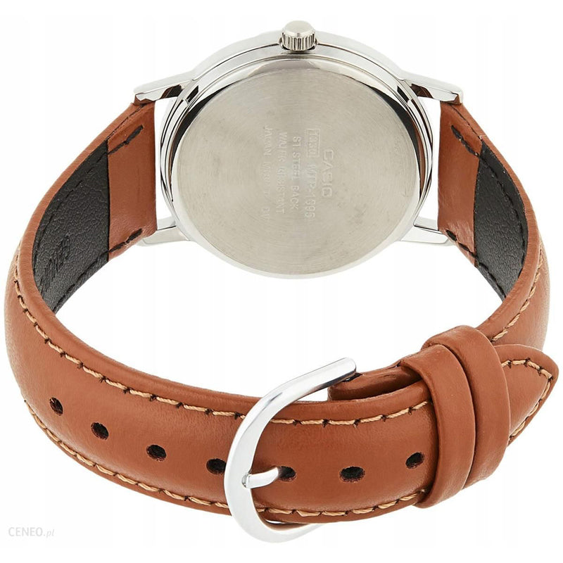 Casio Dress Analog Watch 'Brown Silver White' MTP-1095E-7B