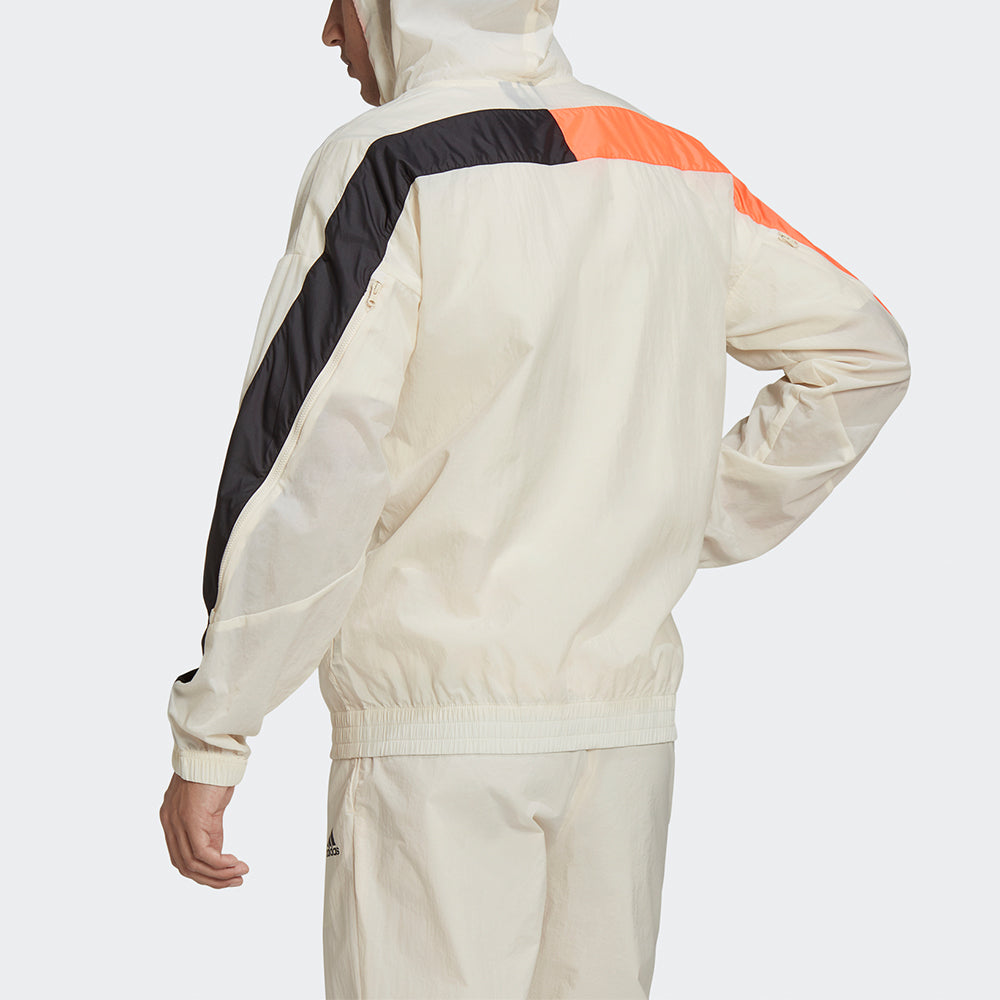 adidas M Wnd Mo Ther Casual Sports Hooded Jacket Creamy White H39836