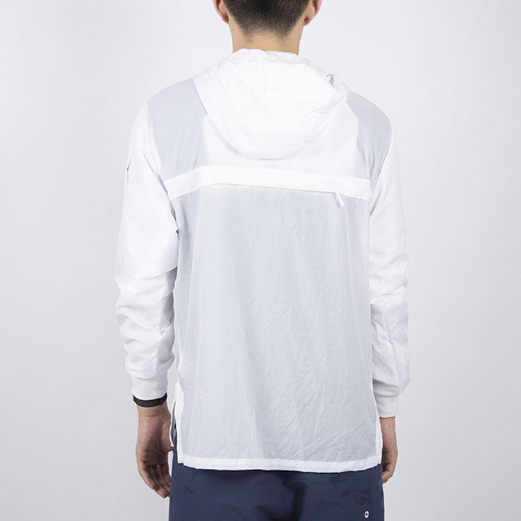 Nike Big Swoosh Large logo Half Zipper hooded Interchange Jacket White CW6207-100