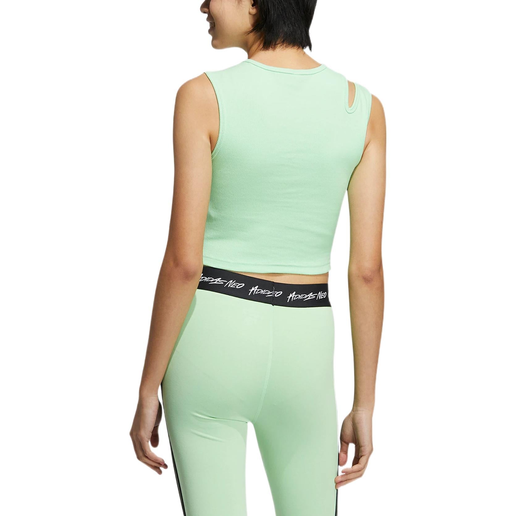 (WMNS) adidas Basketball Series Solid Color Logo Patch Vest Asia Sizing 'Green' HN0032