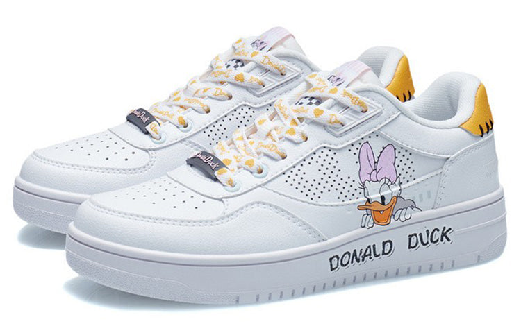 (WMNS) Li-Ning Classic Skateboarding x Disney 'White Yellow Daisy' AGCS146-2