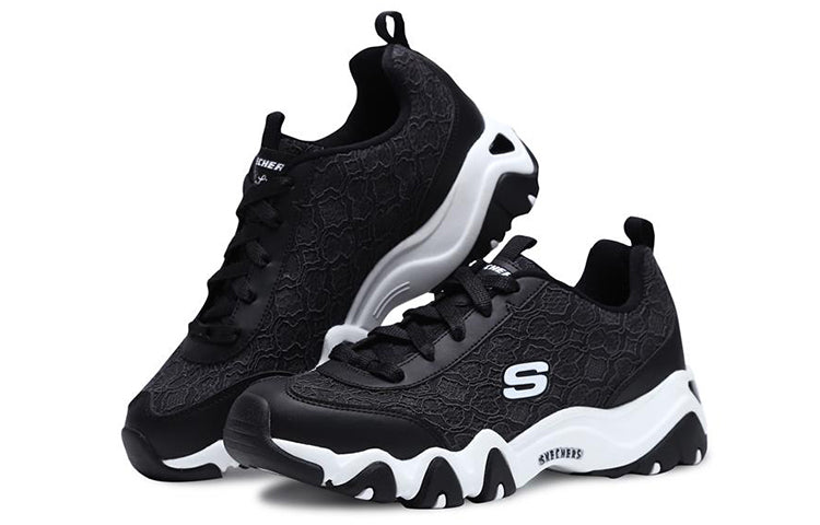 (WMNS) Skechers D'Lites 2.0 Running Shoes Black 66666111-BLK
