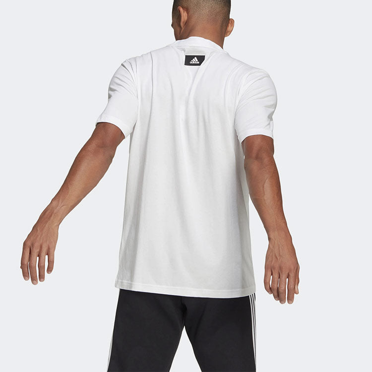 adidas Casual Sports Round Neck Alphabet Printing Short Sleeve White GP9506
