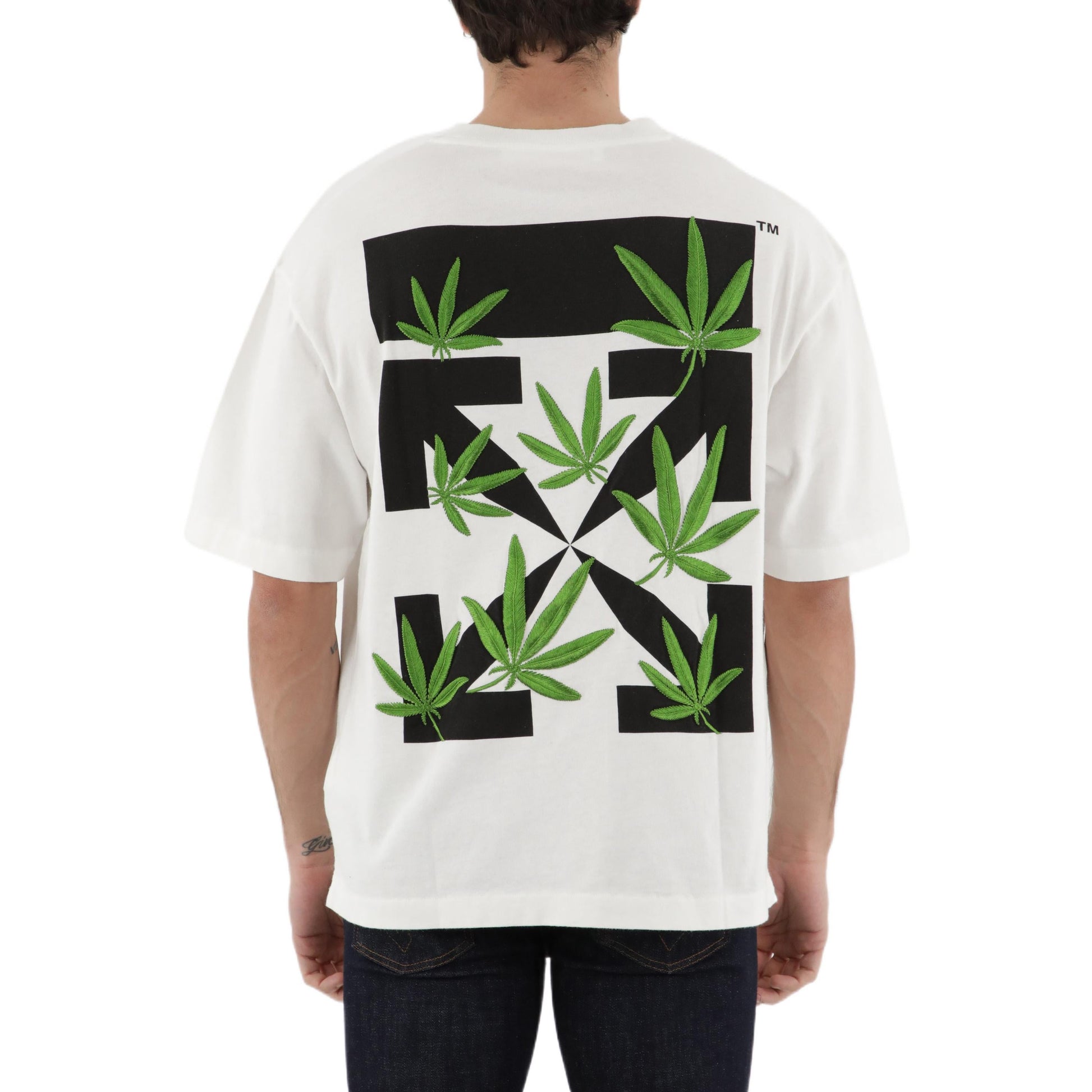 Off-White Back Logo Printing Short Sleeve White OMAA120S22JER0020155