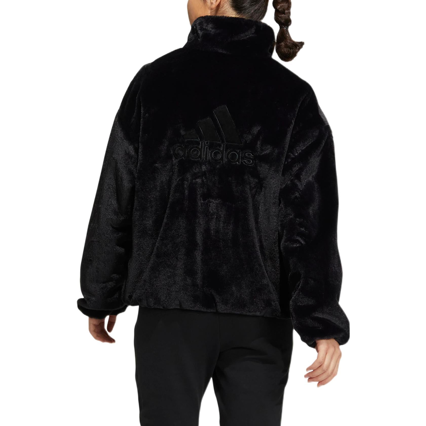 (WMNS) adidas Met Fur Jacket T1 Asia Sizing 'Black' HM7105