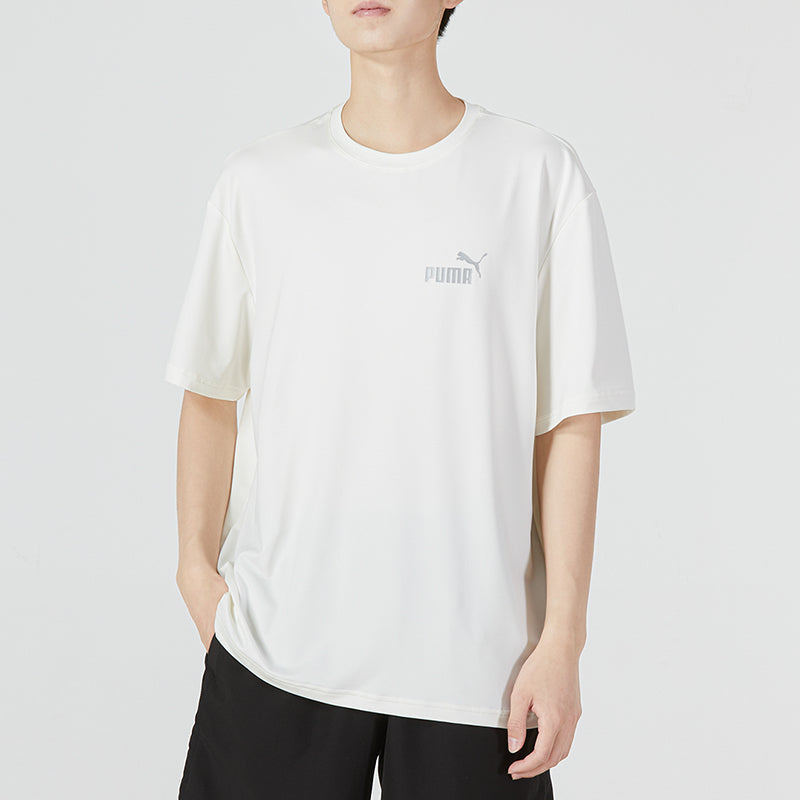 PUMA Logo Casual T-Shirt 'White' 671936-65