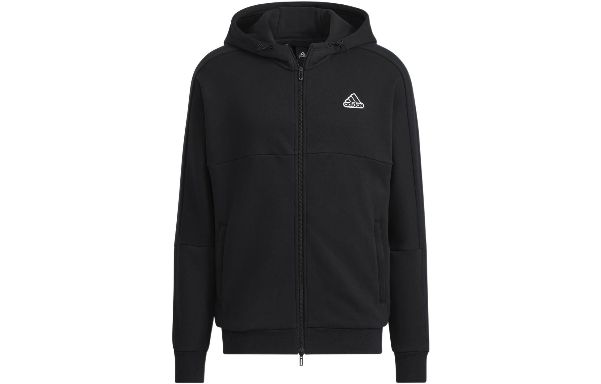 adidas Splicing hooded Zipper Jacket Black HG1835