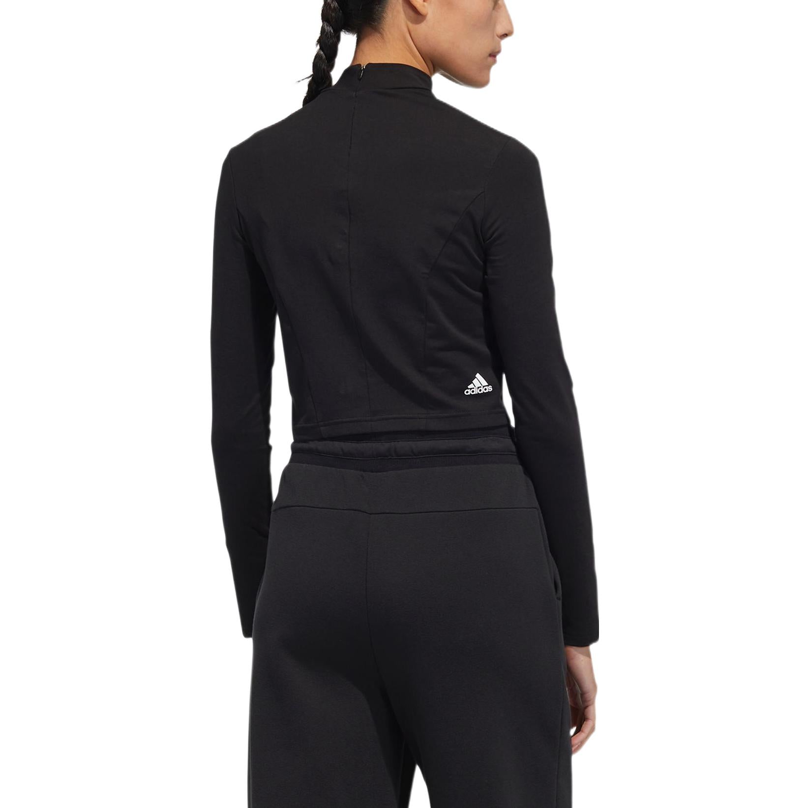 (WMNS) adidas Swarovski Long Sleeve T-Shirt Asia Sizing 'Black White' HB8568