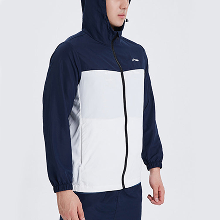 Li-Ning Training Series Logo Colorblock Hooded Jacket White AFDQ203-1