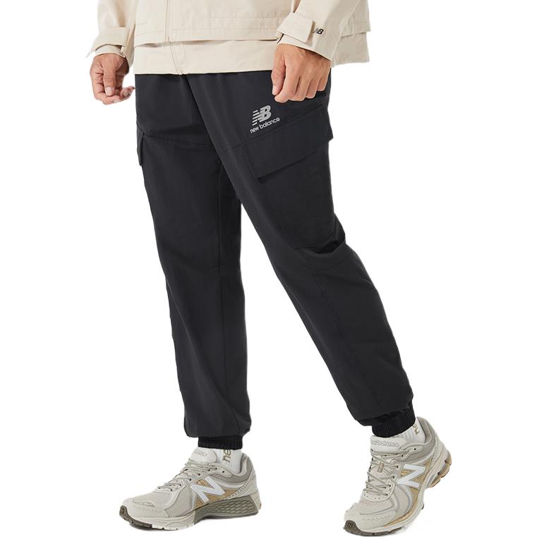 New Balance Sportswear Oversized Cargo Sweatpants Asia Sizing 'Black' AMP23311-BK